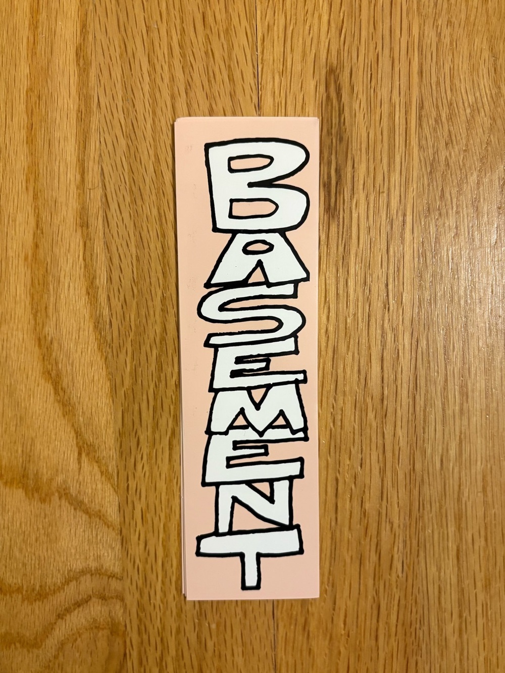 Basement band pink logo sticker